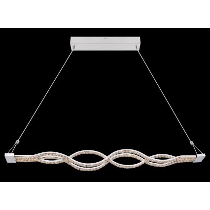 Globo - Lampadario dimmerabile a sospensione con cavo LED/30W/230V + telecomando