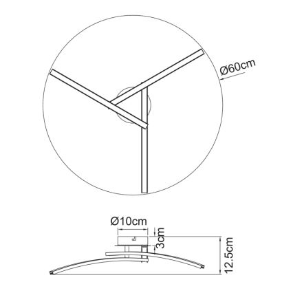 Globo - Lampadario a plafone LED 3xLED/6W/230V