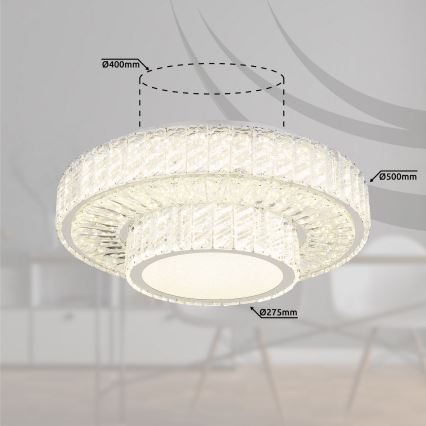 Globo - Lampada da soffitto dimmerabile LED/50W/230V 2700-6000K diam. 50 cm con telecomando