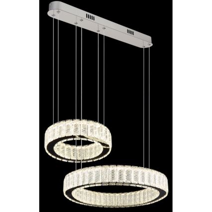 Globo - Lampadario a sospensione dimmerabile a LED su cavo LED/80W/230V 2700-6000K + telecomando