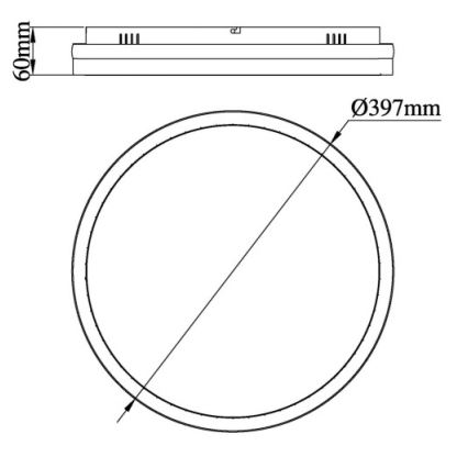 Globo - Plafoniera LED LED/40W/230V 3000/4000/6000K diametro 39,7 cm