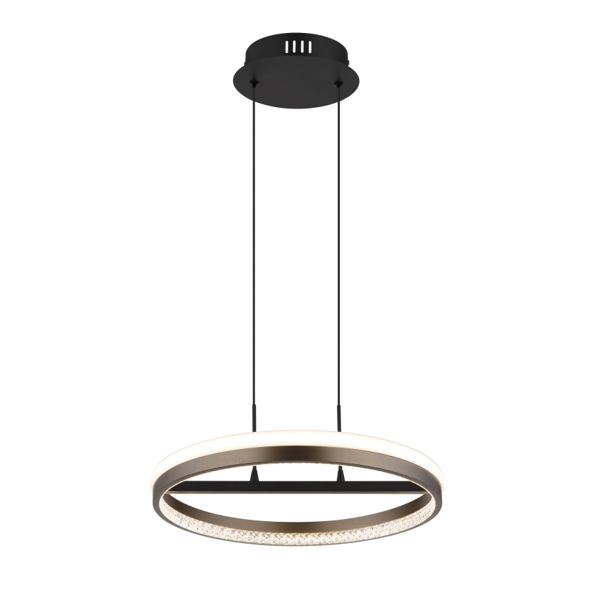 Globo - Lampadario LED a sospensione con filo LED/40W/230V 3000/4000/6000K diametro 39,7 cm marrone