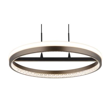 Globo - Lampadario LED a sospensione con filo LED/40W/230V 3000/4000/6000K diametro 39,7 cm marrone