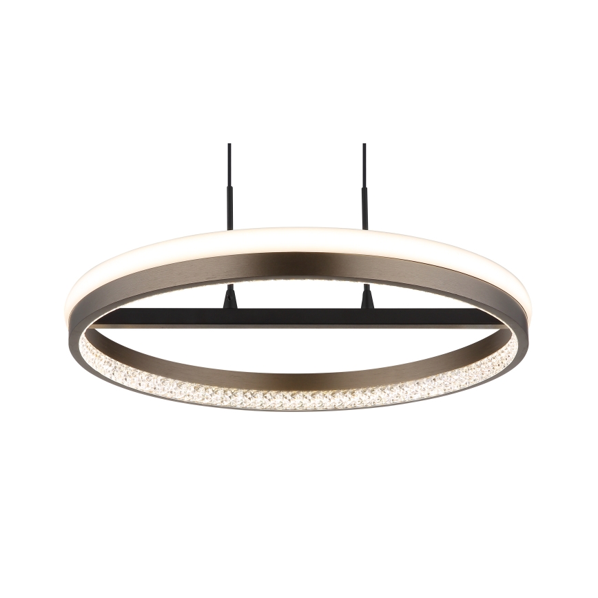 Globo - Lampadario LED a sospensione con filo LED/40W/230V 3000/4000/6000K diametro 39,7 cm marrone