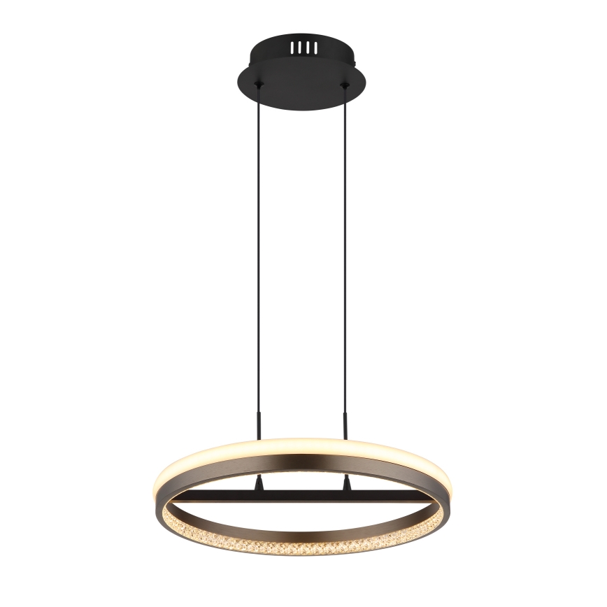 Globo - Lampadario LED a sospensione con filo LED/40W/230V 3000/4000/6000K diametro 39,7 cm marrone