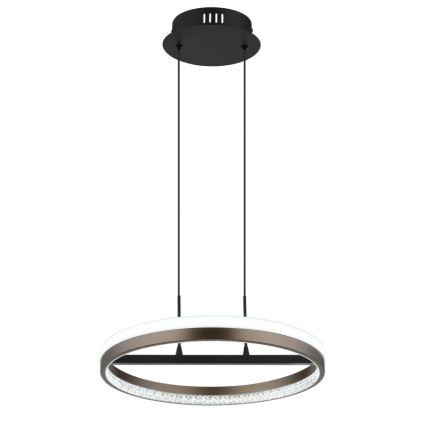 Globo - Lampadario LED a sospensione con filo LED/40W/230V 3000/4000/6000K diametro 39,7 cm marrone