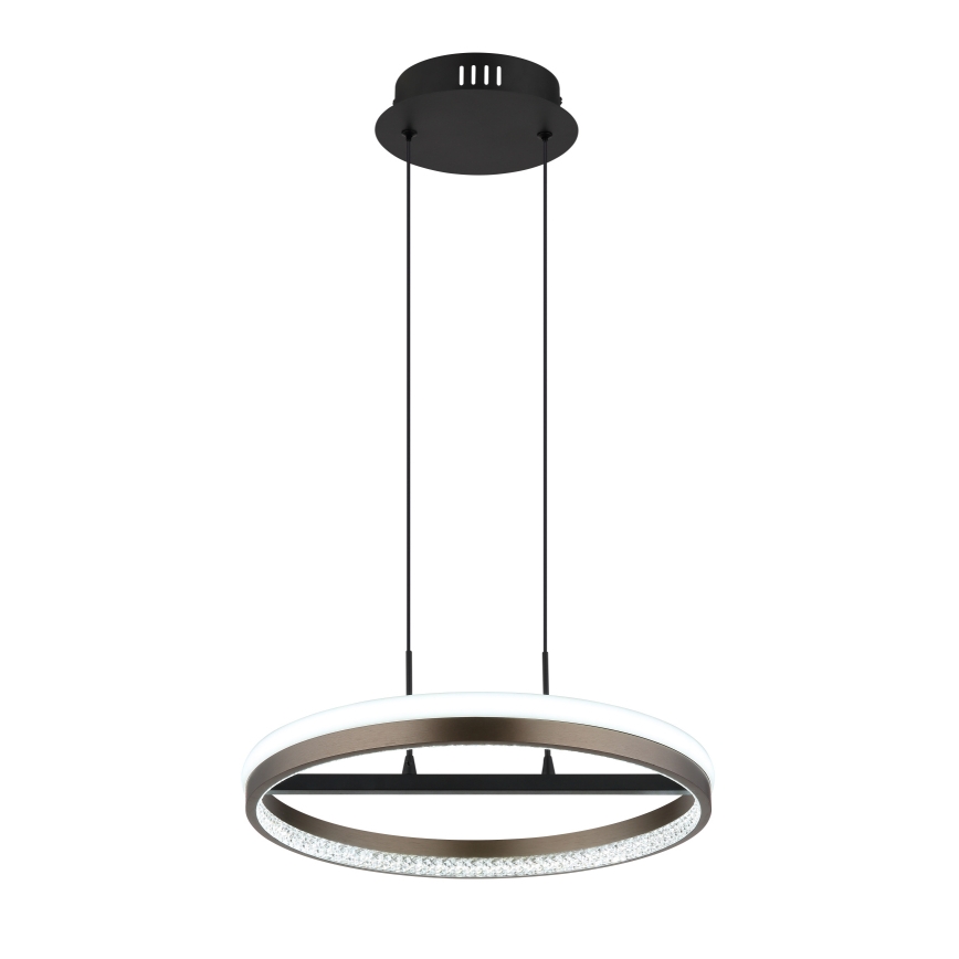 Globo - Lampadario LED a sospensione con filo LED/40W/230V 3000/4000/6000K diametro 39,7 cm marrone