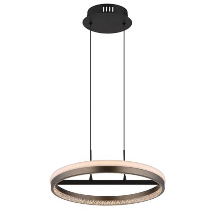 Globo - Lampadario LED a sospensione con filo LED/40W/230V 3000/4000/6000K diametro 39,7 cm marrone