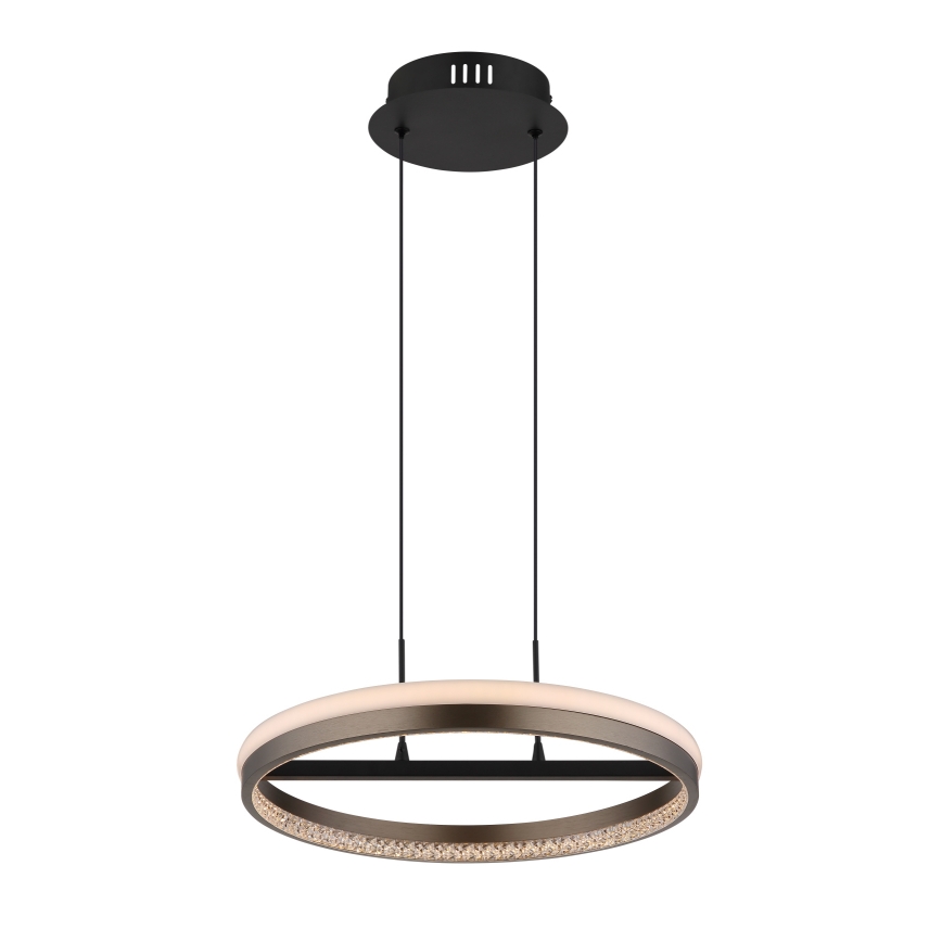 Globo - Lampadario LED a sospensione con filo LED/40W/230V 3000/4000/6000K diametro 39,7 cm marrone