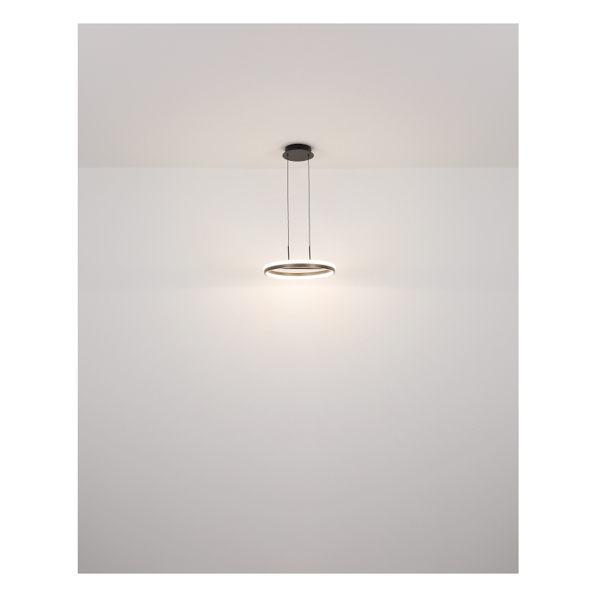 Globo - Lampadario LED a sospensione con filo LED/40W/230V 3000/4000/6000K diametro 39,7 cm marrone