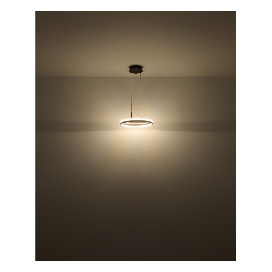 Globo - Lampadario LED a sospensione con filo LED/40W/230V 3000/4000/6000K diametro 39,7 cm marrone