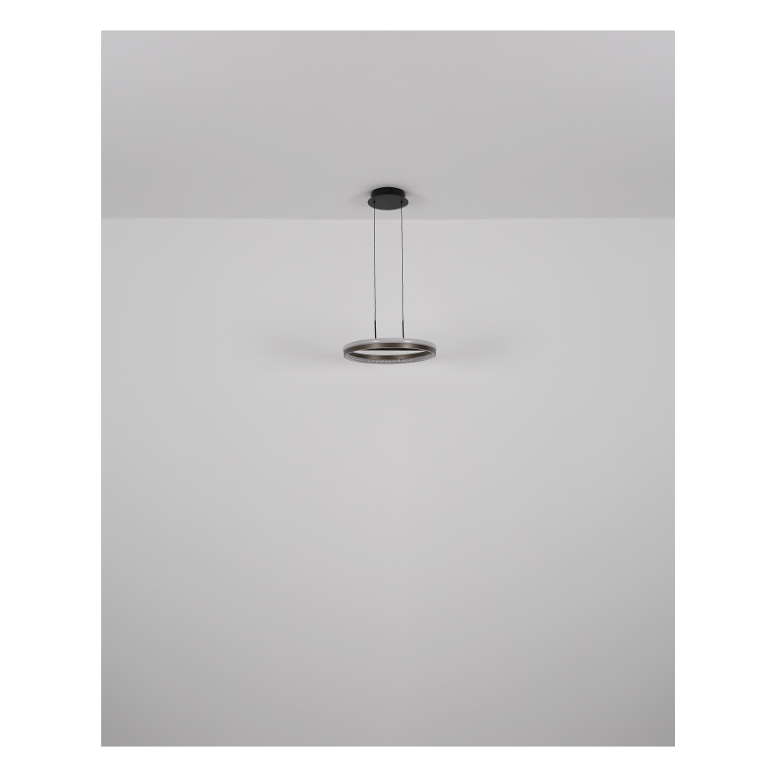 Globo - Lampadario LED a sospensione con filo LED/40W/230V 3000/4000/6000K diametro 39,7 cm marrone