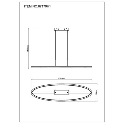 Globo - Lampadario LED a sospensione con filo LED/60W/230V 3000/4000/6000K marrone