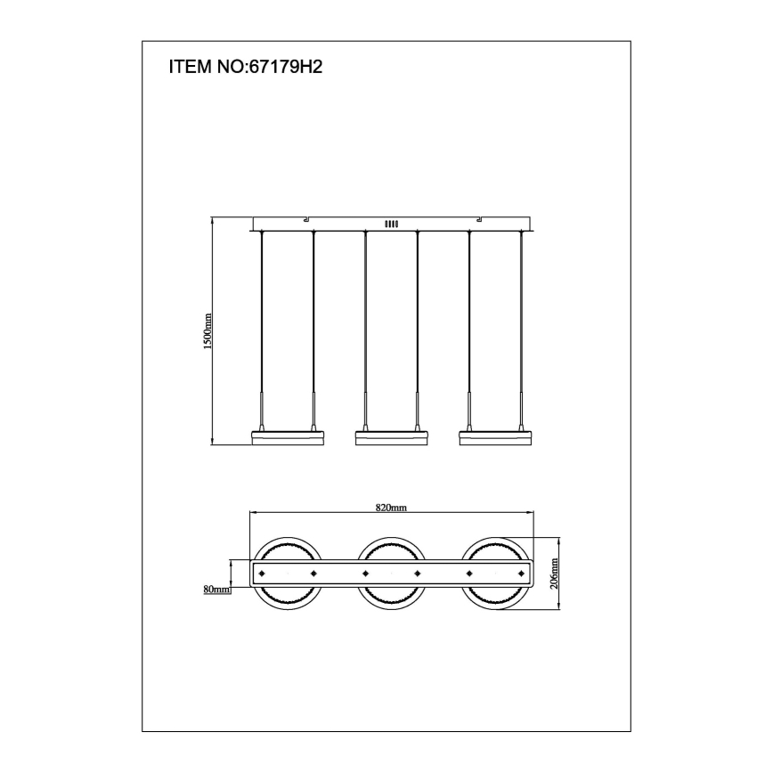 Globo - Lampadario a cavo LED/40W/230V 3000/4000/6000K