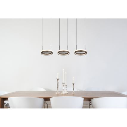 Globo - Lampadario LED a sospensione con filo LED/40W/230V 3000/4000/6000K marrone