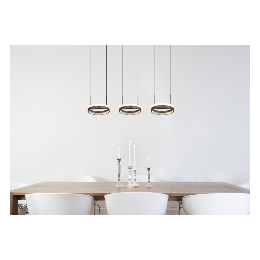 Globo - Lampadario LED a sospensione con filo LED/40W/230V 3000/4000/6000K marrone