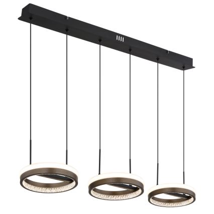 Globo - Lampadario LED a sospensione con filo LED/40W/230V 3000/4000/6000K marrone