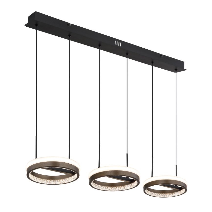 Globo - Lampadario LED a sospensione con filo LED/40W/230V 3000/4000/6000K marrone