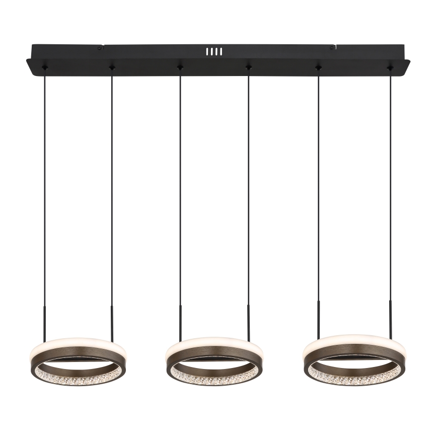 Globo - Lampadario LED a sospensione con filo LED/40W/230V 3000/4000/6000K marrone