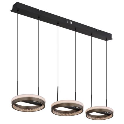 Globo - Lampadario LED a sospensione con filo LED/40W/230V 3000/4000/6000K marrone