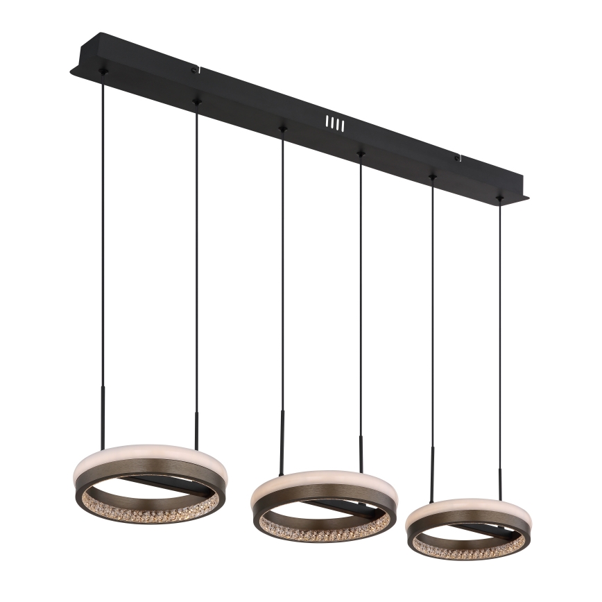 Globo - Lampadario LED a sospensione con filo LED/40W/230V 3000/4000/6000K marrone