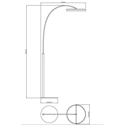 Globo - Lampada da terra dimmerabile a LED con controllo touch LED/24W/230V 3000/4000/6000K