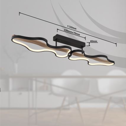 Globo - Lampadario a plafone LED dimmerabile LED/36W/230V 2700-6000K + telecomando