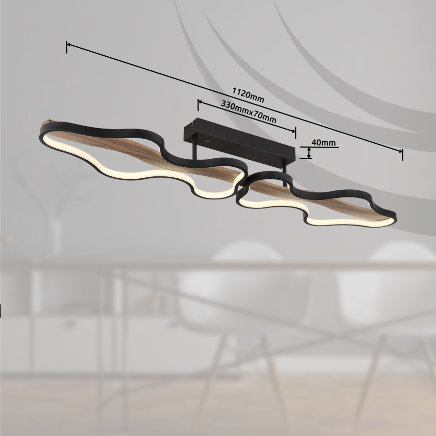 Globo - Lampadario a plafone LED dimmerabile LED/36W/230V 2700-6000K + telecomando