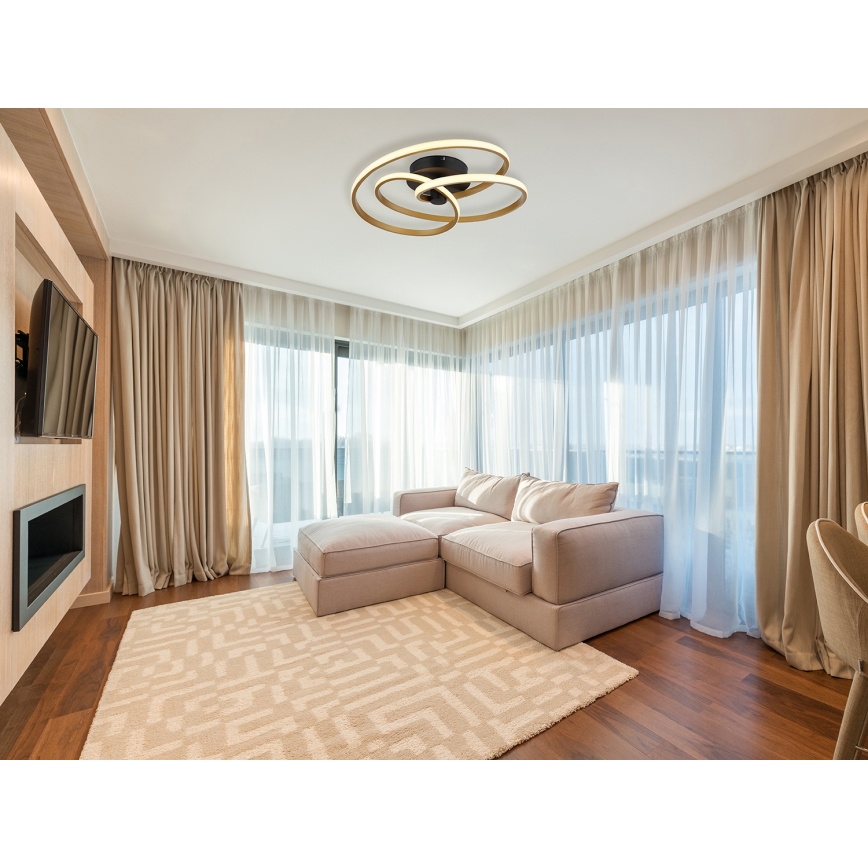 Globo - Lampadario a plafone LED LED/40W/230V 3000K oro/nero