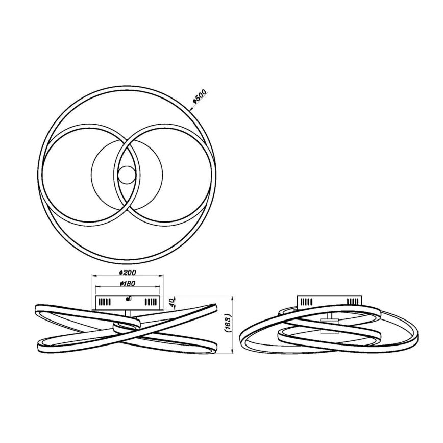 Globo - Lampadario a plafone LED LED/40W/230V 3000K oro/nero