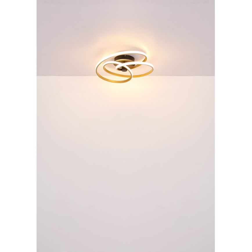 Globo - Lampadario a plafone LED LED/40W/230V 3000K cromo opaco/nero