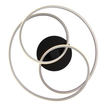 Globo - Lampadario a plafone LED LED/40W/230V 3000K cromo opaco/nero