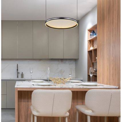 Globo - Lampadario a sospensione con filo LED dimmerabile LED/36W/230V 2700-6000K nero + telecomando