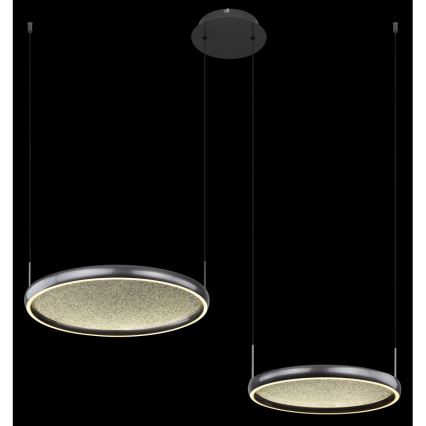 Globo - Lampadario a sospensione con filo LED dimmerabile LED/50W/230V 2700-6000K nero + telecomando
