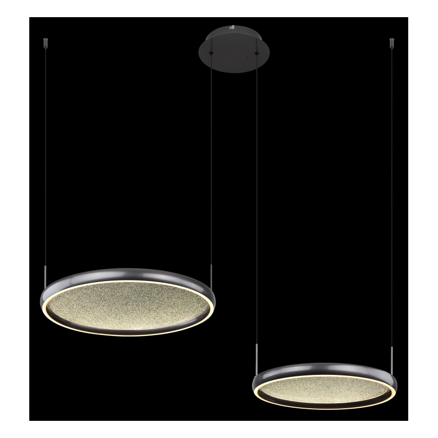 Globo - Lampadario a sospensione con filo LED dimmerabile LED/50W/230V 2700-6000K nero + telecomando