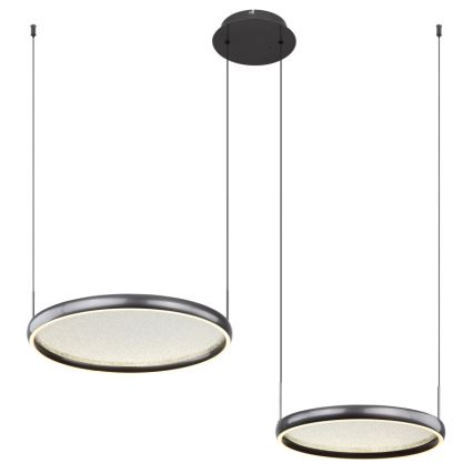 Globo - Lampadario a sospensione con filo LED dimmerabile LED/50W/230V 2700-6000K nero + telecomando