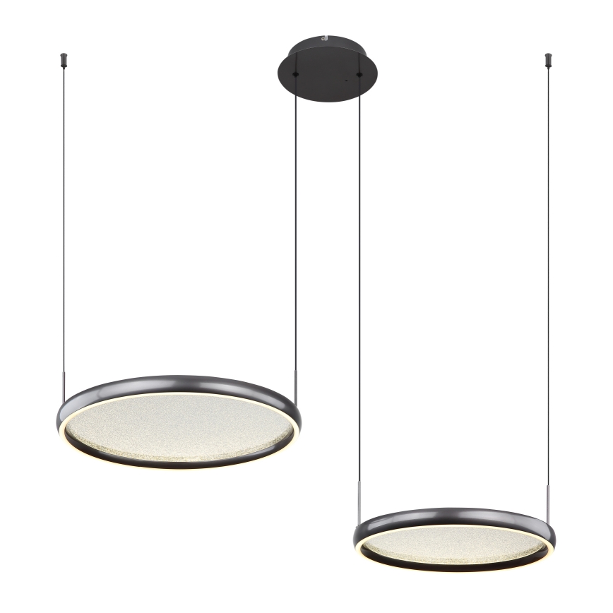 Globo - Lampadario a sospensione con filo LED dimmerabile LED/50W/230V 2700-6000K nero + telecomando