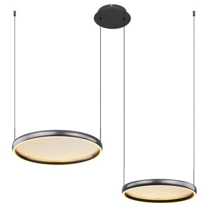 Globo - Lampadario a sospensione con filo LED dimmerabile LED/50W/230V 2700-6000K nero + telecomando