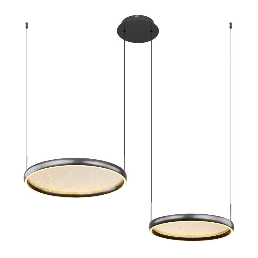 Globo - Lampadario a sospensione con filo LED dimmerabile LED/50W/230V 2700-6000K nero + telecomando