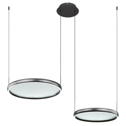 Globo - Lampadario a sospensione con filo LED dimmerabile LED/50W/230V 2700-6000K nero + telecomando