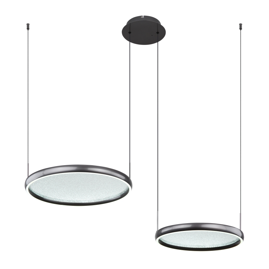 Globo - Lampadario a sospensione con filo LED dimmerabile LED/50W/230V 2700-6000K nero + telecomando