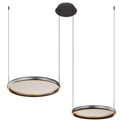 Globo - Lampadario a sospensione con filo LED dimmerabile LED/50W/230V 2700-6000K nero + telecomando