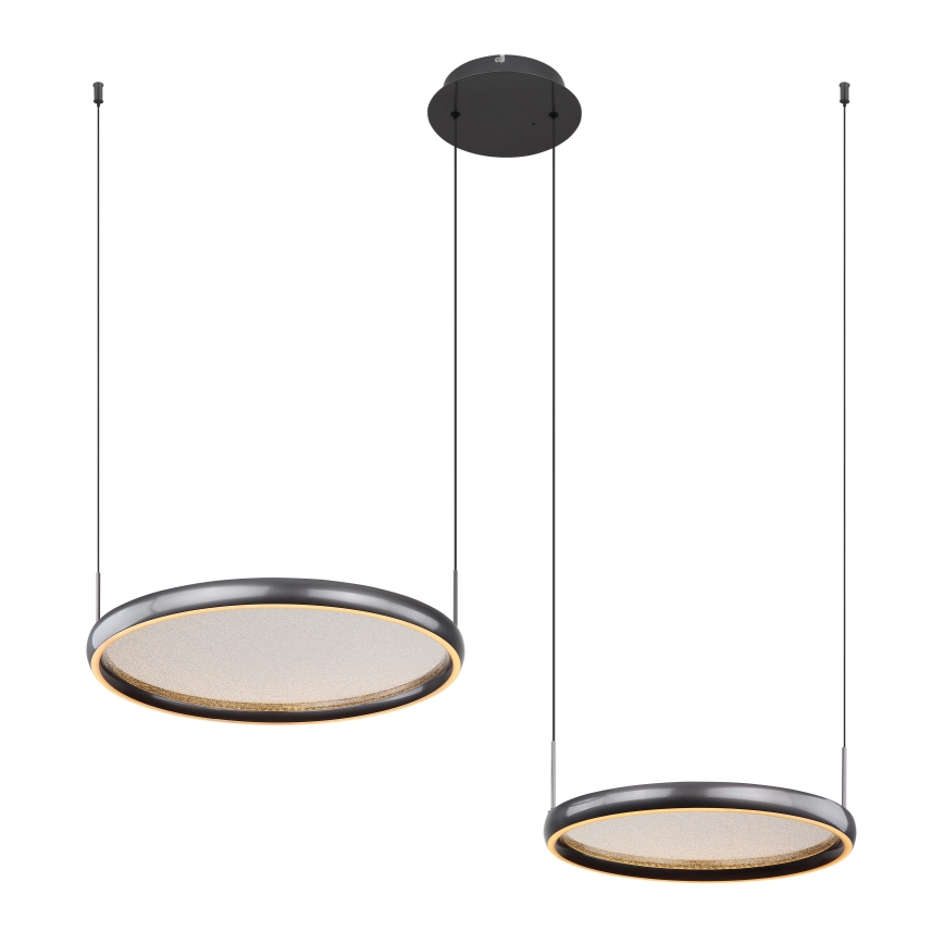 Globo - Lampadario a sospensione con filo LED dimmerabile LED/50W/230V 2700-6000K nero + telecomando