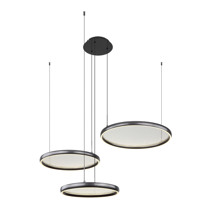 Globo - Lampadario a sospensione con filo LED dimmerabile LED/55W/230V 2700-6000K nero + telecomando