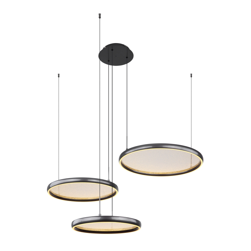 Globo - Lampadario a sospensione con filo LED dimmerabile LED/55W/230V 2700-6000K nero + telecomando
