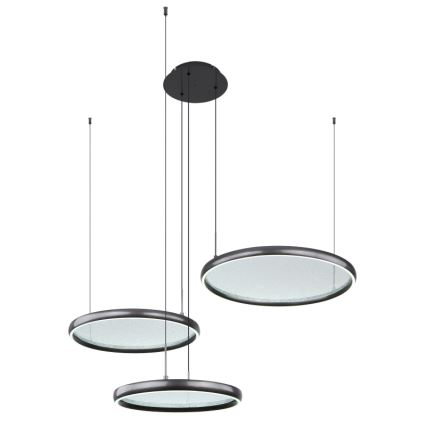 Globo - Lampadario a sospensione con filo LED dimmerabile LED/55W/230V 2700-6000K nero + telecomando