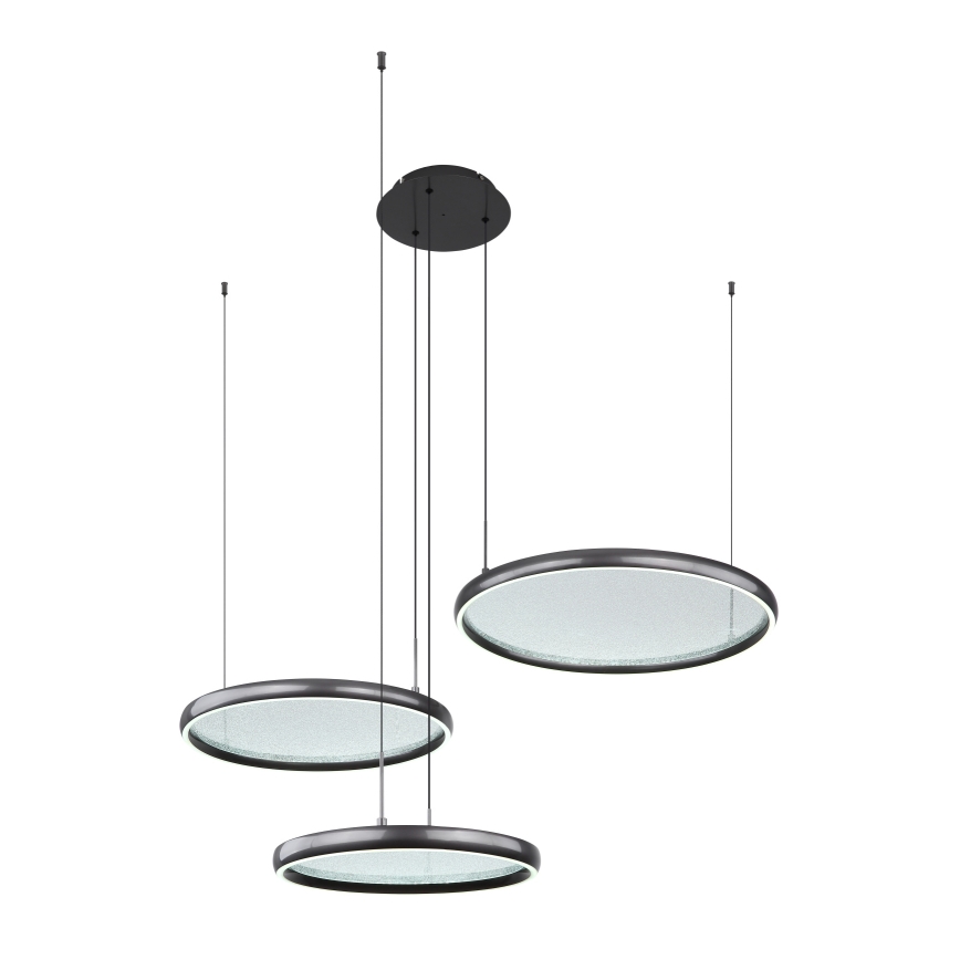 Globo - Lampadario a sospensione con filo LED dimmerabile LED/55W/230V 2700-6000K nero + telecomando