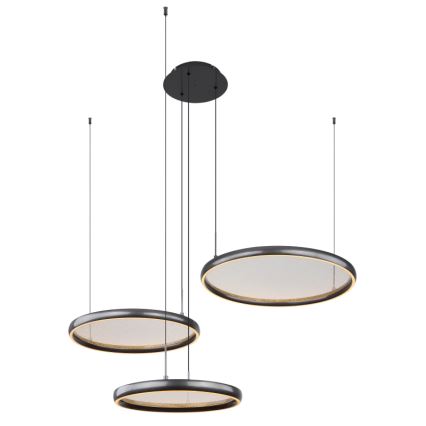 Globo - Lampadario a sospensione con filo LED dimmerabile LED/55W/230V 2700-6000K nero + telecomando