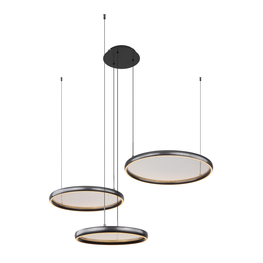Globo - Lampadario a sospensione con filo LED dimmerabile LED/55W/230V 2700-6000K nero + telecomando