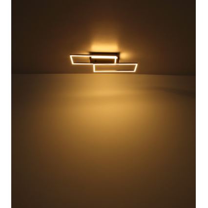 Globo - Plafoniera LED LED/40W/230V 62x27 cm cromo opaco/nero